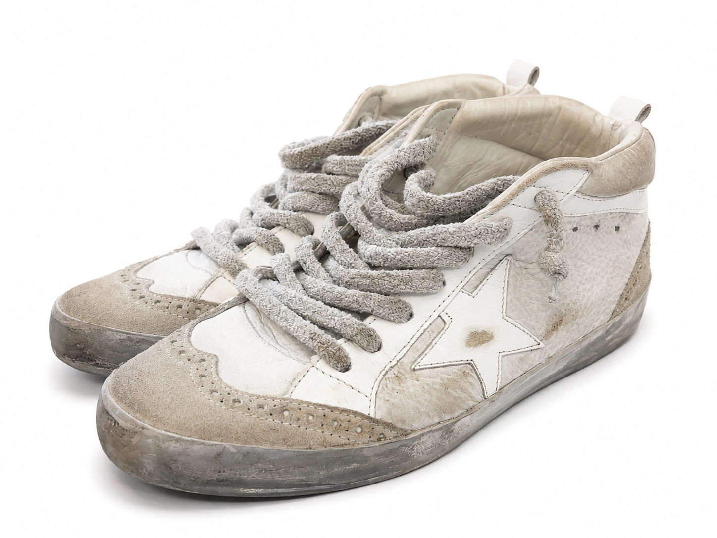 Golden Goose White Mid Star Mid Top Sneakers