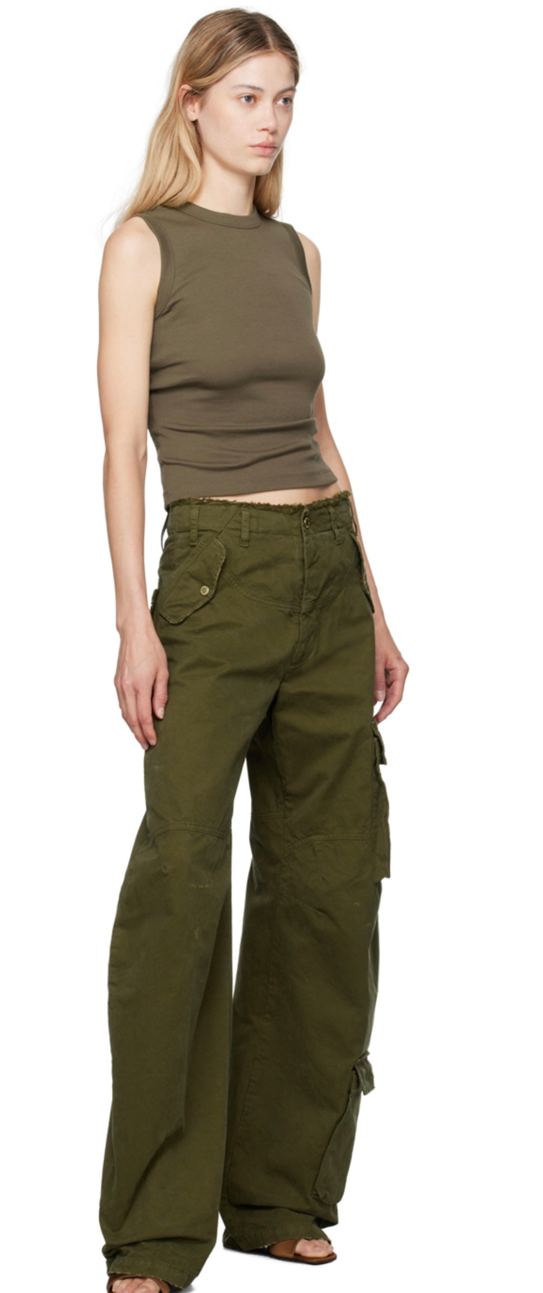DARKPARK 
Rosalind Bow Cotton Cargo Pants