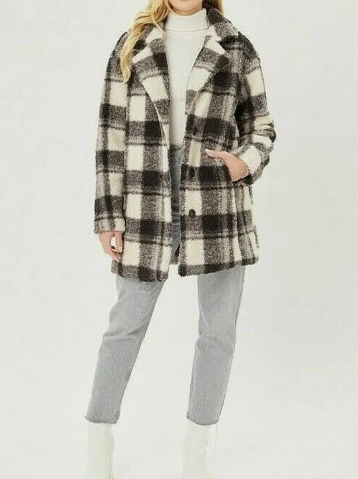 Love Tree - Plaid Sherpa Women’s Mo Lined Jacket