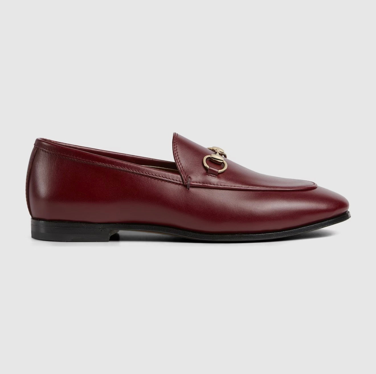 Gucci dark red loafer, gold horsebit