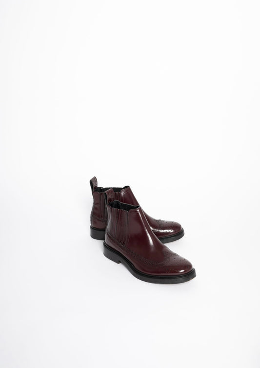 JOSEPH - Burgundy Chelsea Boots