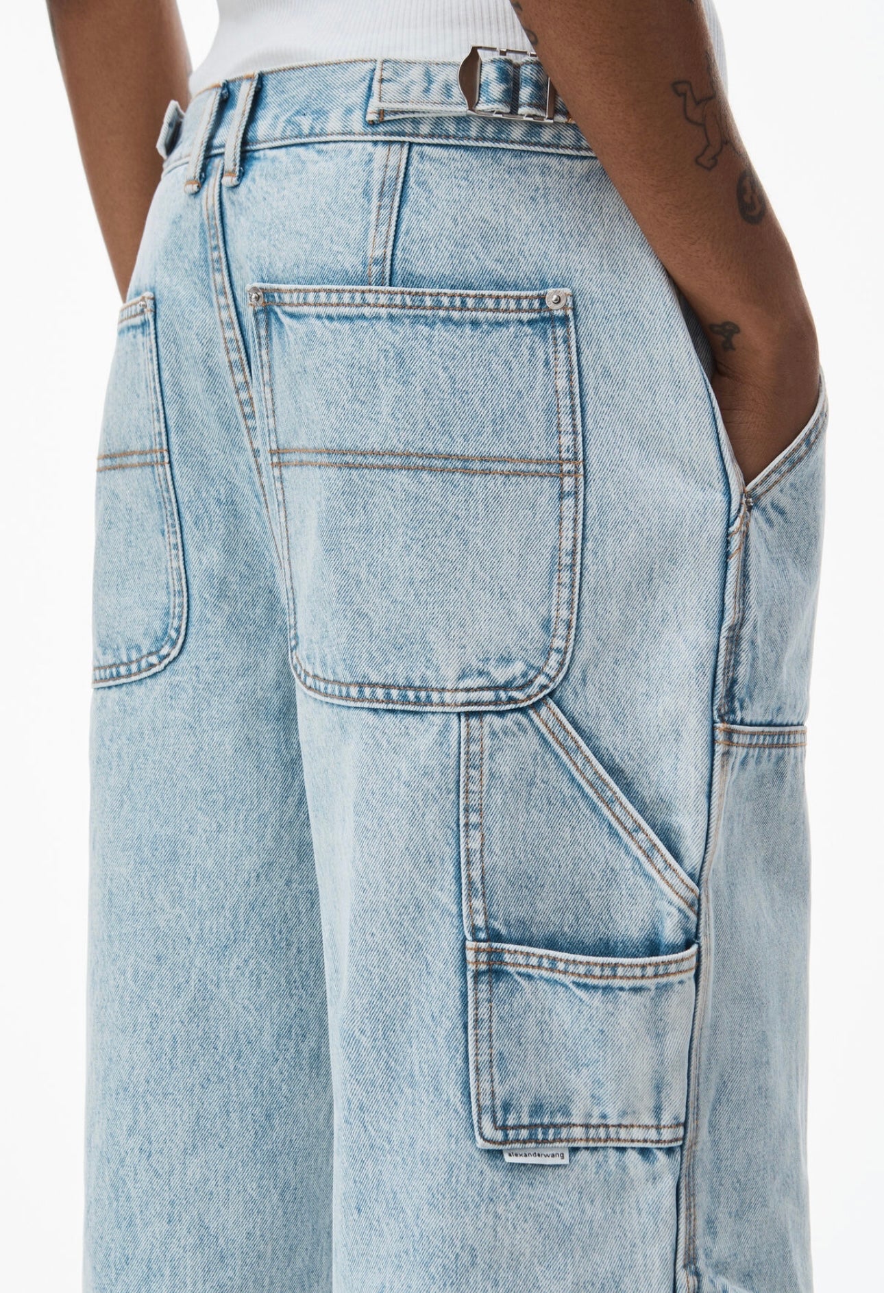 ALEXANDER WANG - double front carpenter pant in denim