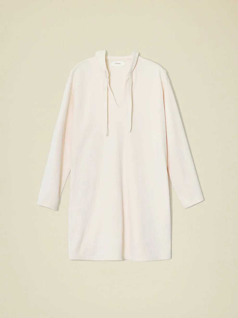 XIRENA cream hooded sweat dress