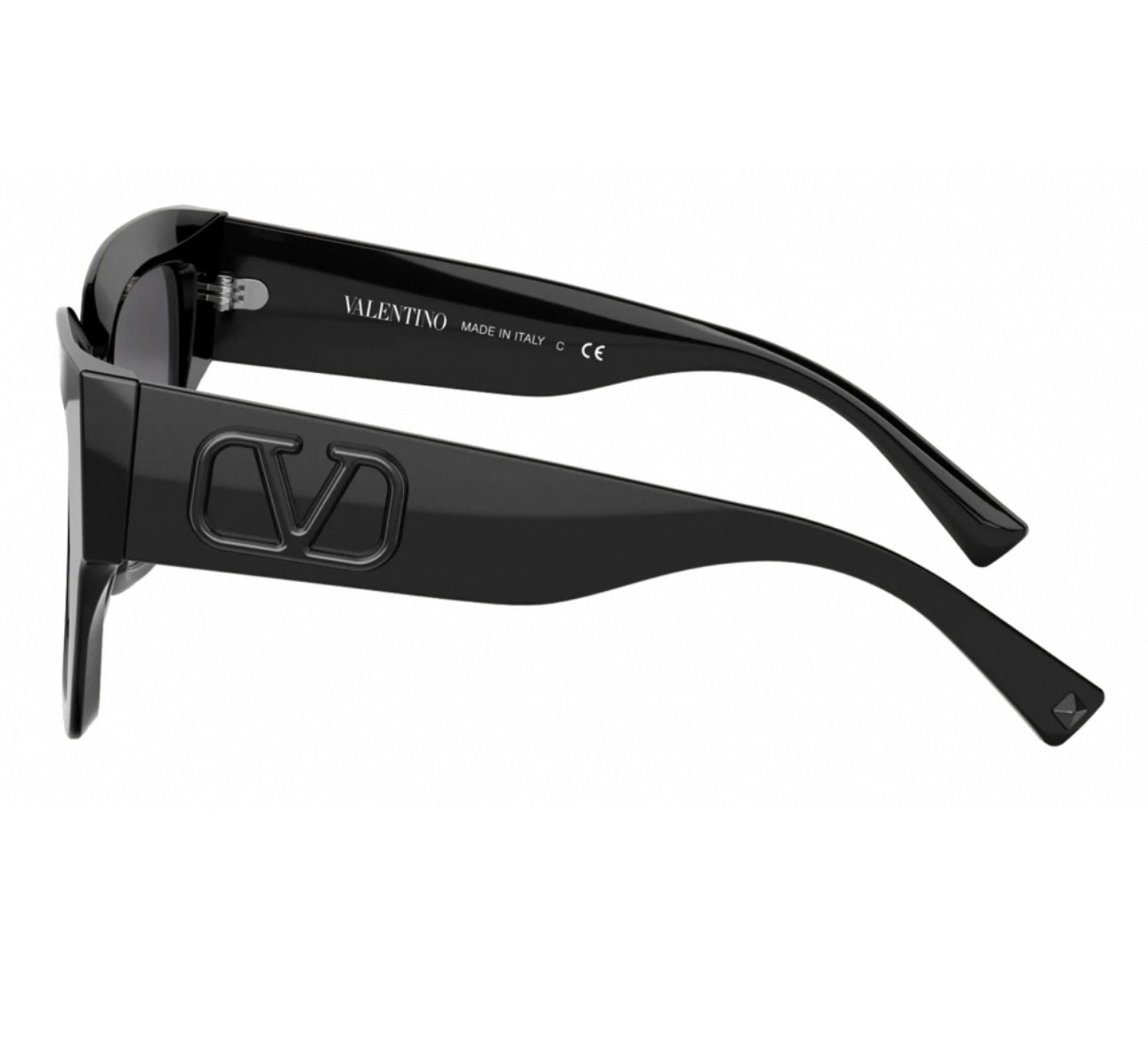 Valentino - VLogo Signature Square Acetate Sunglasses - Black - Valentino Eyewear