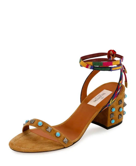 Valentino Garavani
Rockstud Rolling Embroidered 60mm City Sandal