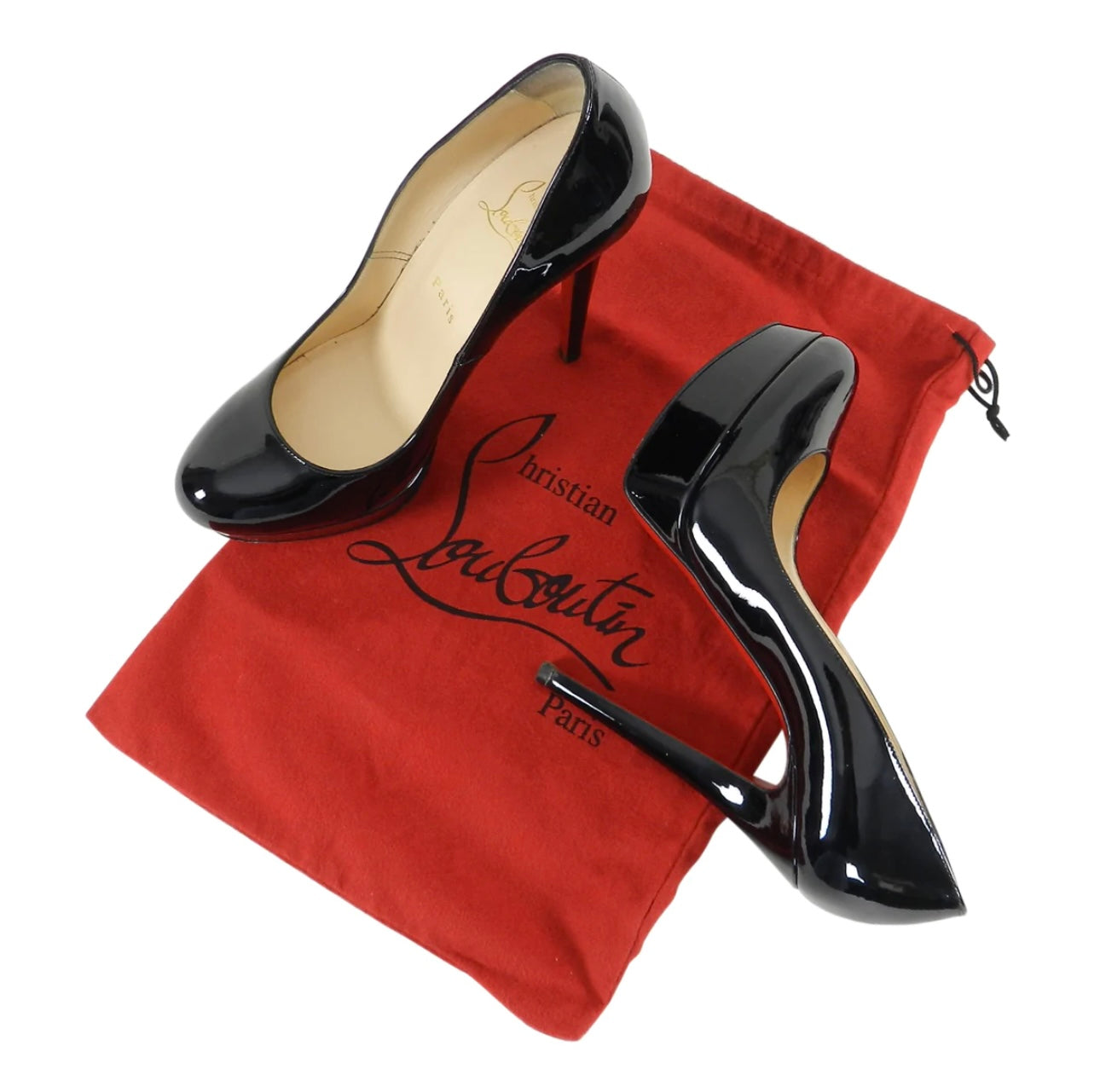 Christian Louboutin - Bianca Black Patent Leather Pumps