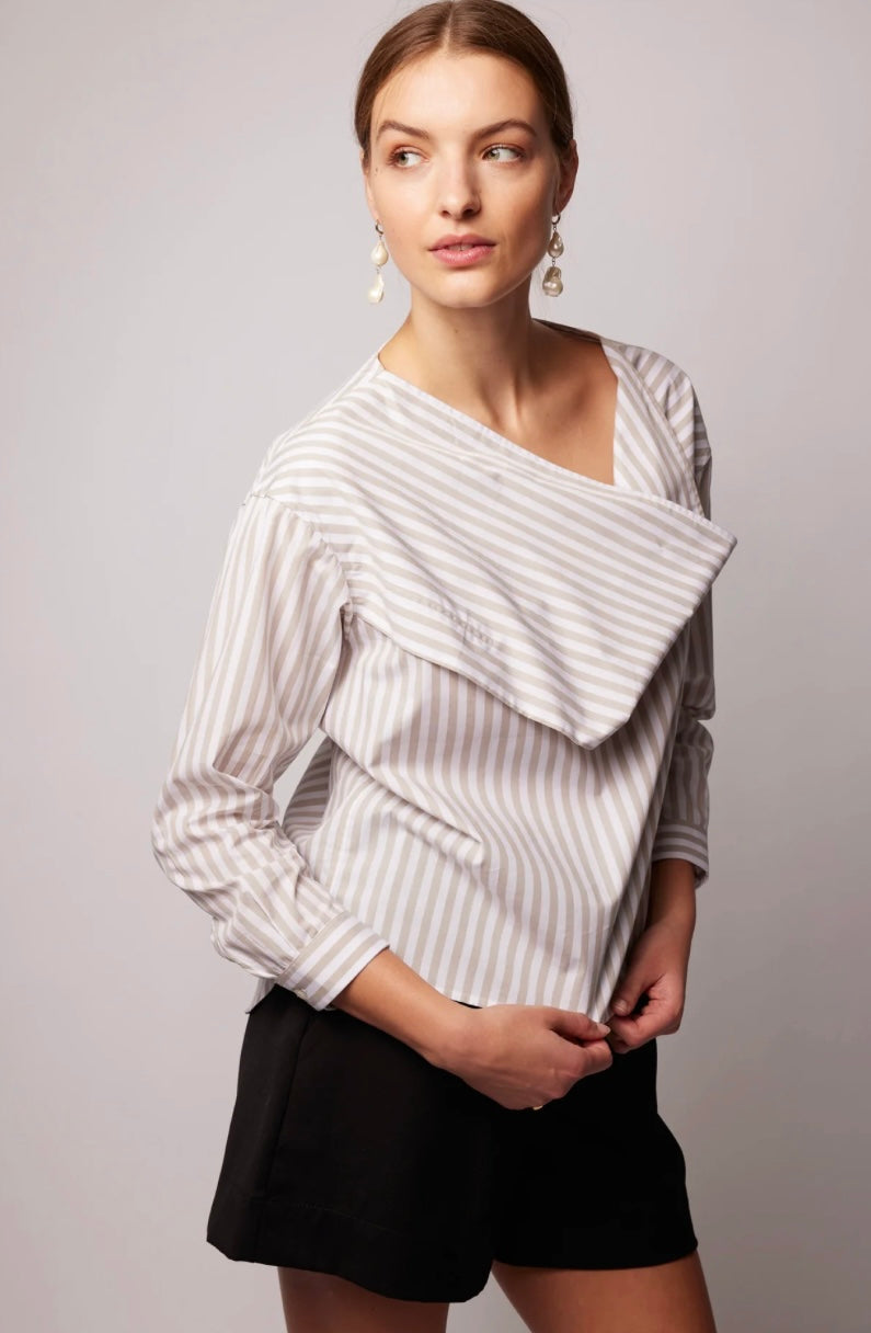 T.LINE - Margaux Shirt - Sand Stripe