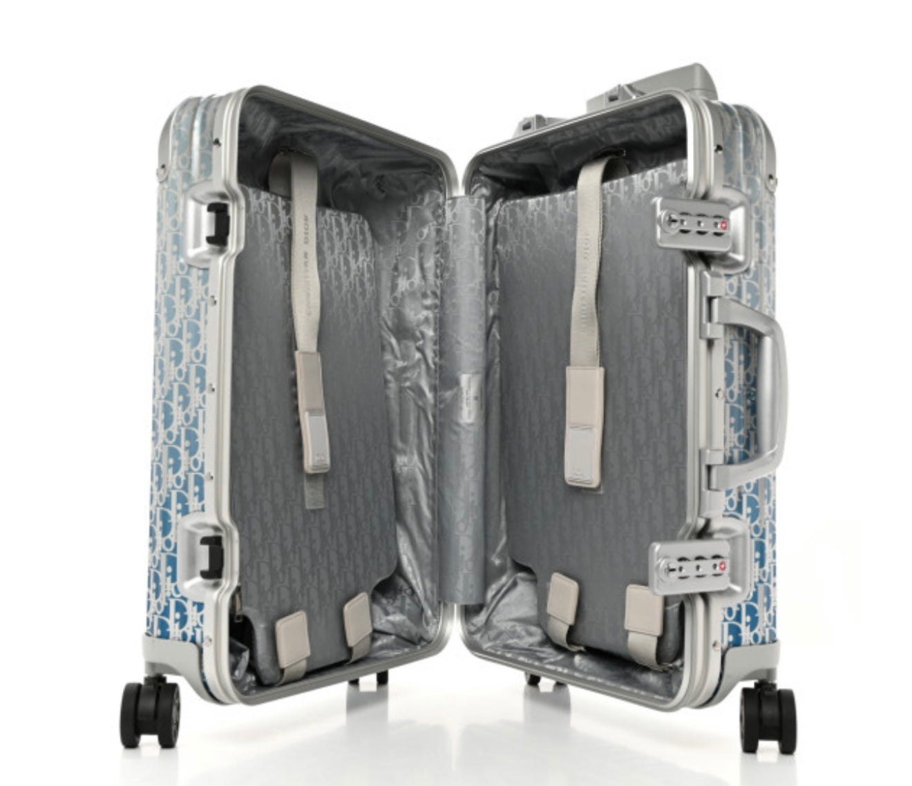 CHRISTIAN DIOR 
X RIMOWA Aluminum Gradient Cabin Luggage Blue Multi
