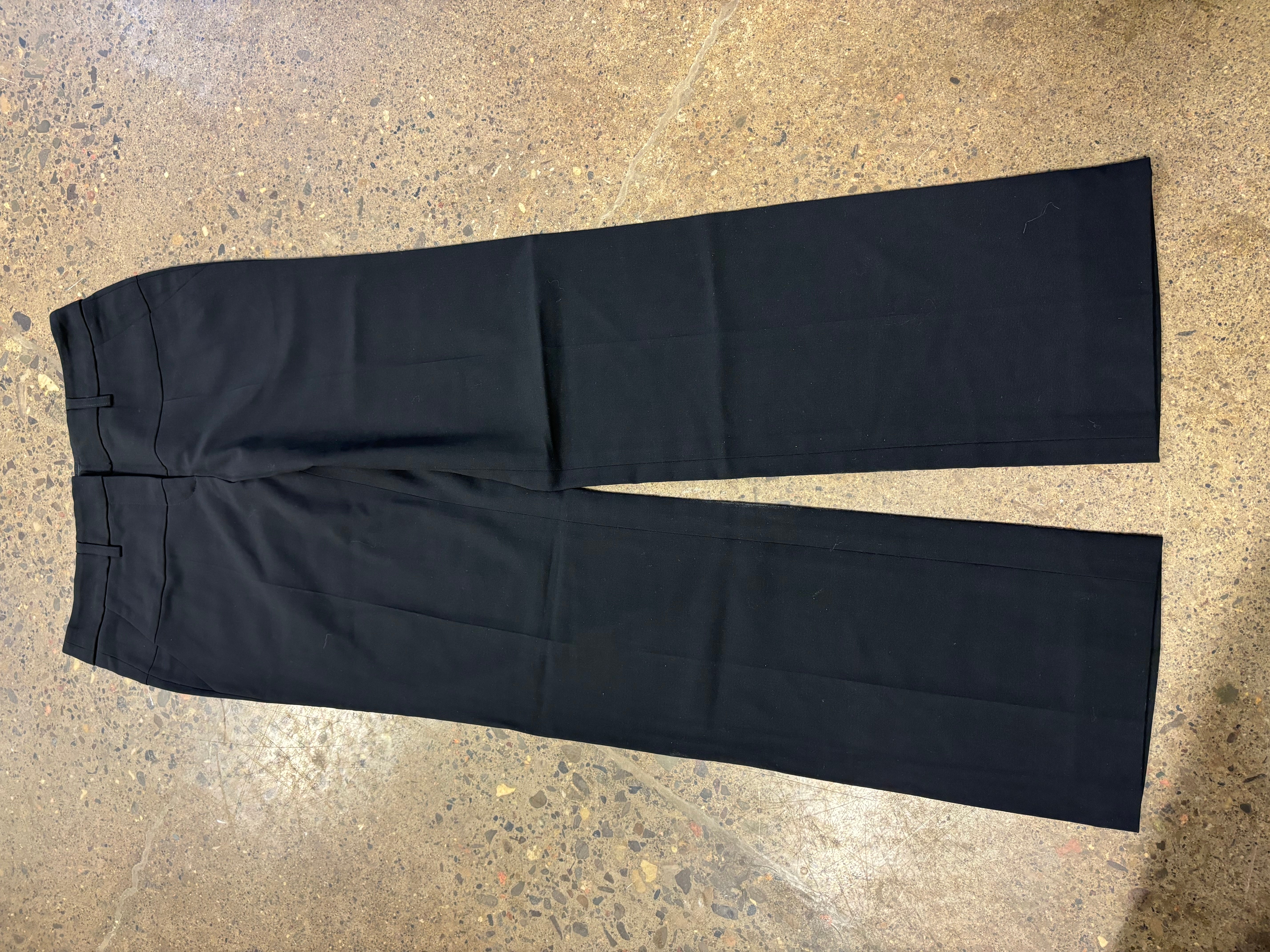 GIORGIO ARMANI black straight leg trousers