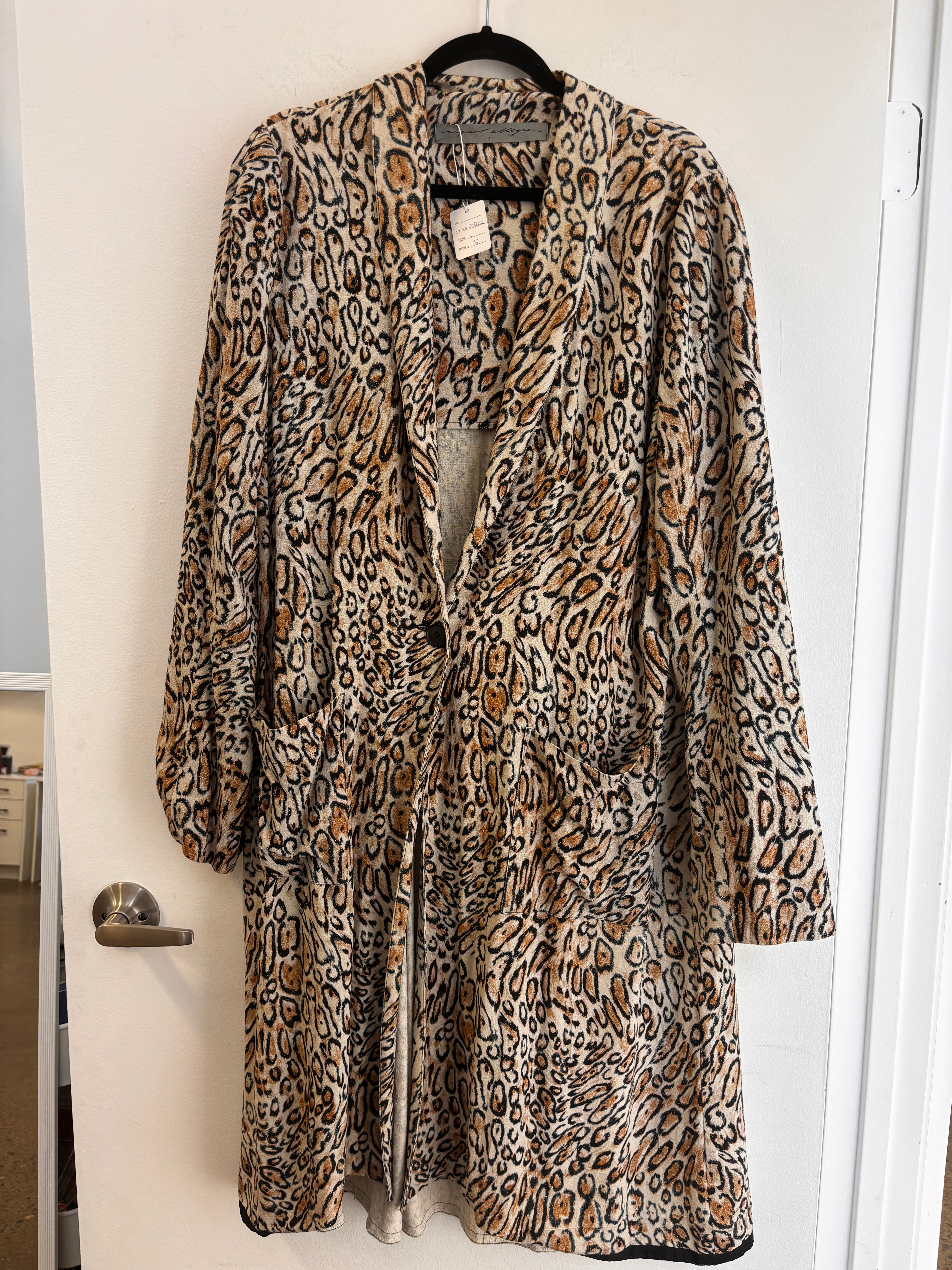 RAQUEL ALLEGRA leopard long duster/jacket