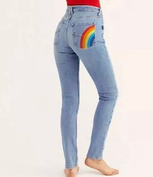 Zadig & Voltaire Skinny Jeans with Rainbow