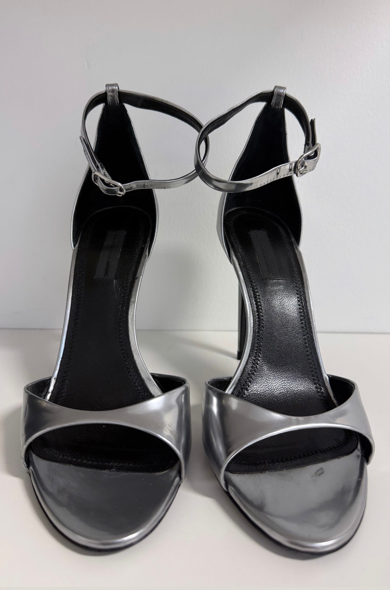 Alexander Wang - Metallic Silver Strappy Sandals