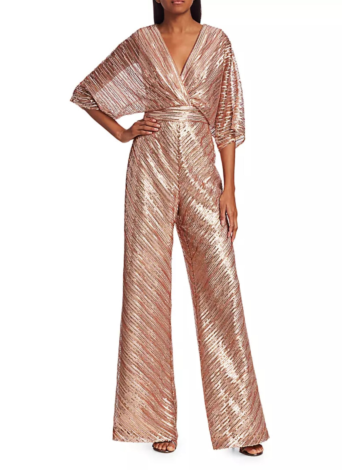 Theia - 
Sequin Embroidered Jumpsuit