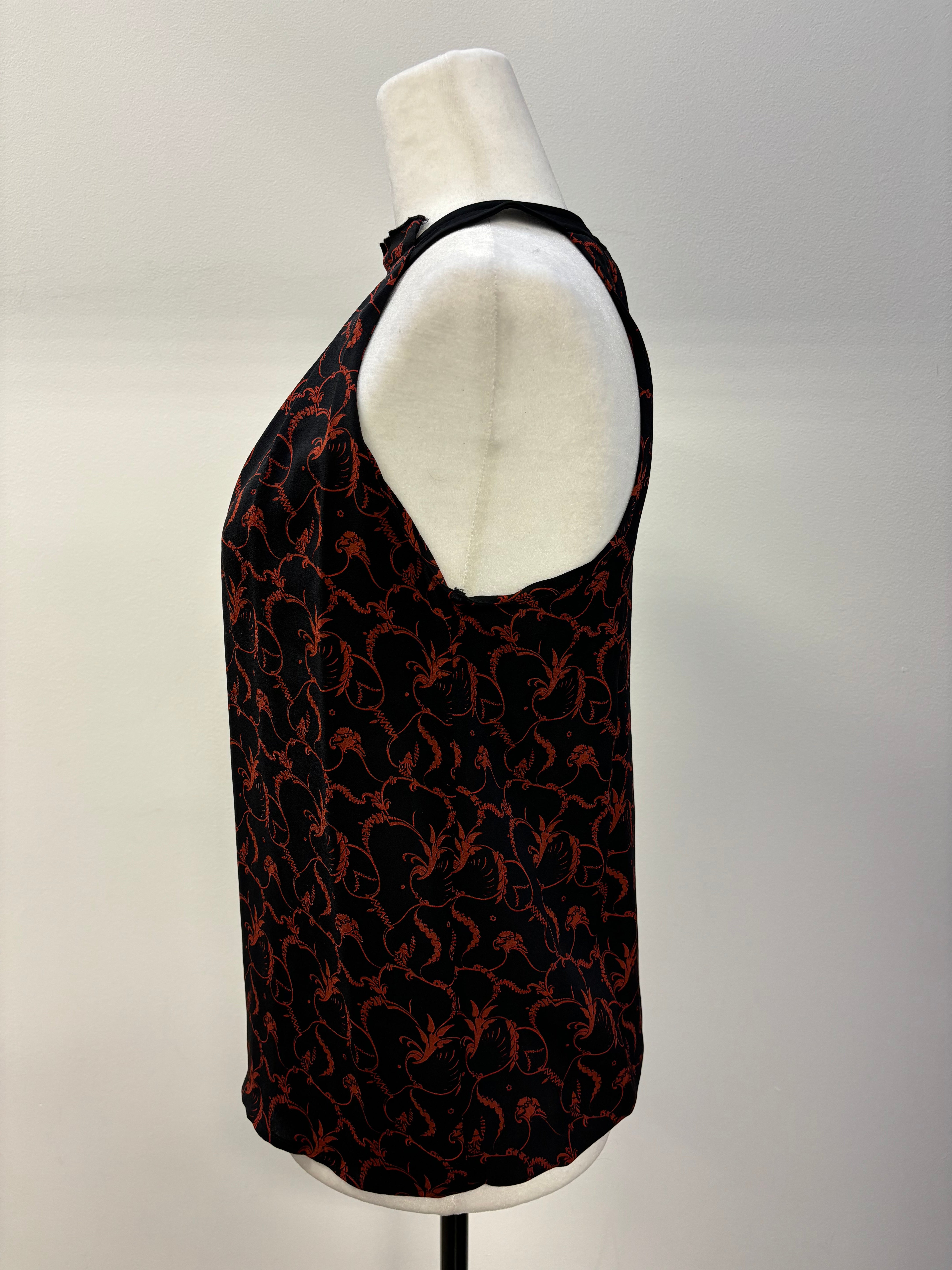 A.L.C. Mari Printed Halter Neck Blouse