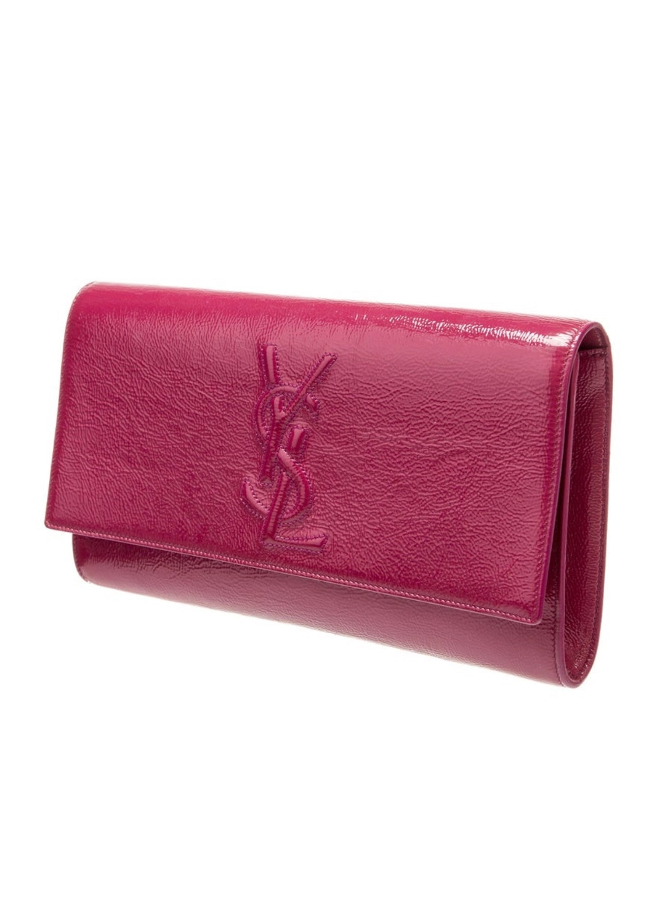 YSL - BELLE DE JOUR PINK PATENT LEATHER CLUTCH