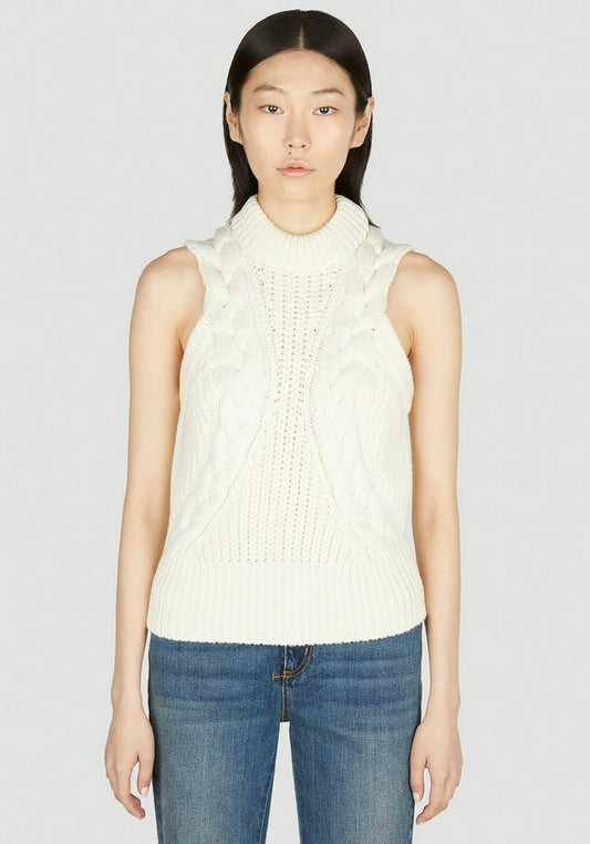 Alexander McQueen - Cabel Knit Vest in White