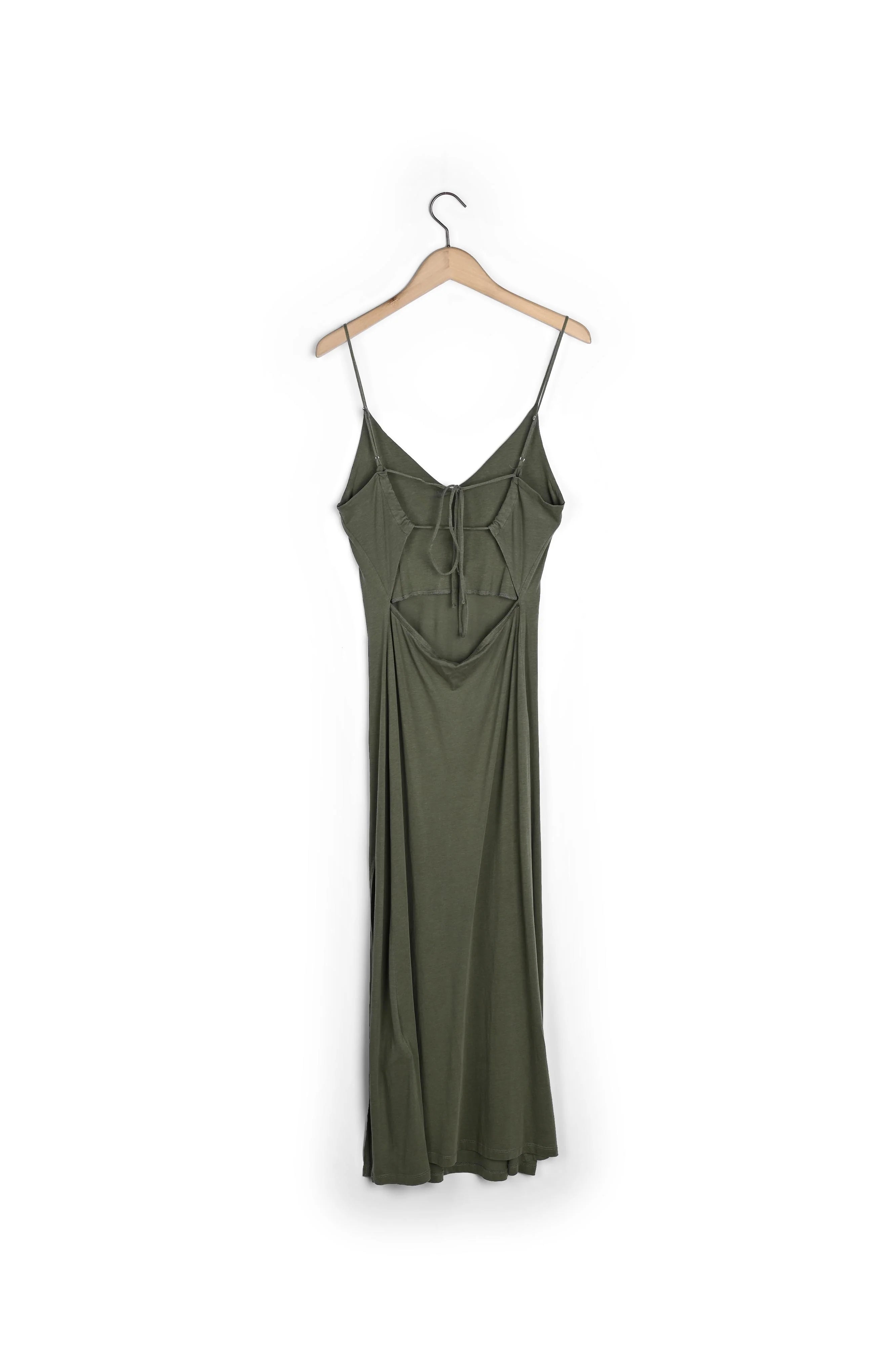 BA&SH spaghetti strap cotton charcoal dress