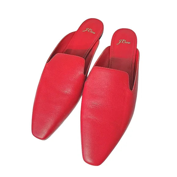 JCREW bennet unstructured leather mules