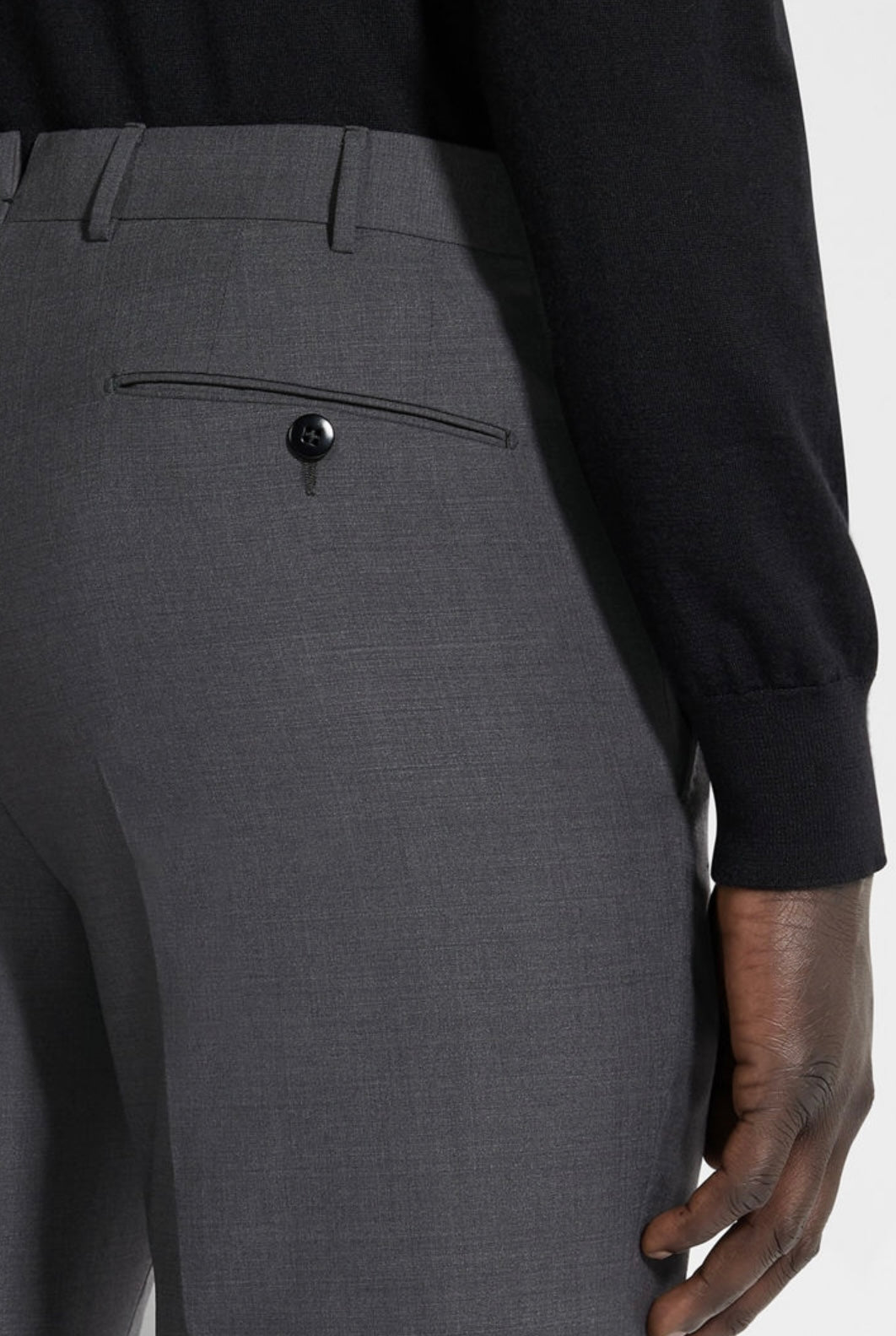 ZEGNA - DARK GREY HIGH PERFORMANCE™ WOOL PANTS