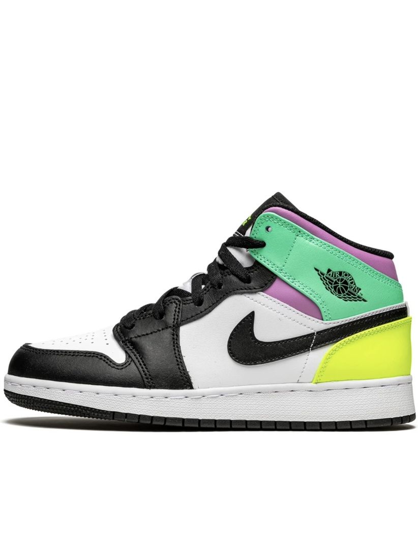 Nike Youth Purple Green Air Jordans