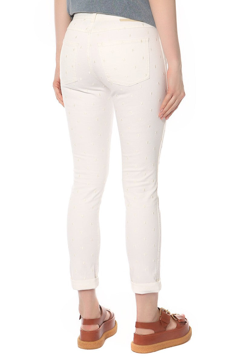 STELLA MCCARTNEY white jeans with stars