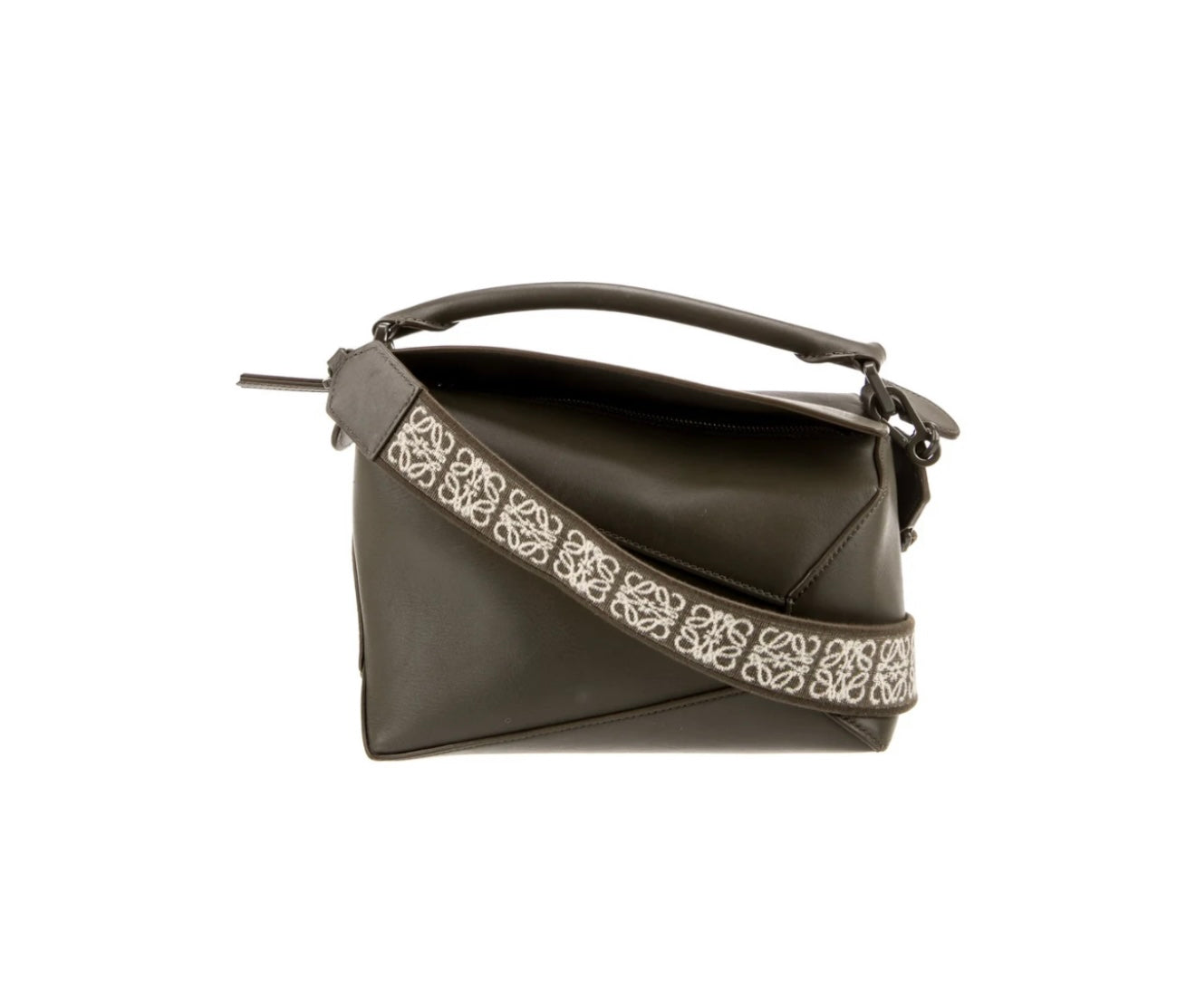 LOEWE - DARK KHAKI GREEN SMALL PUZZLE BAG