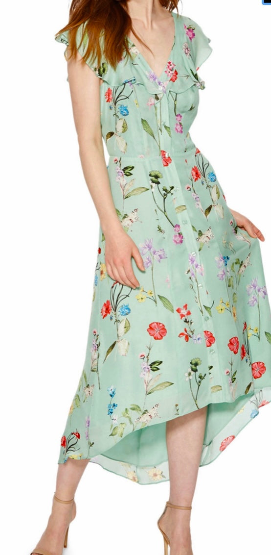 Parker Silk Maxi Floral Dress