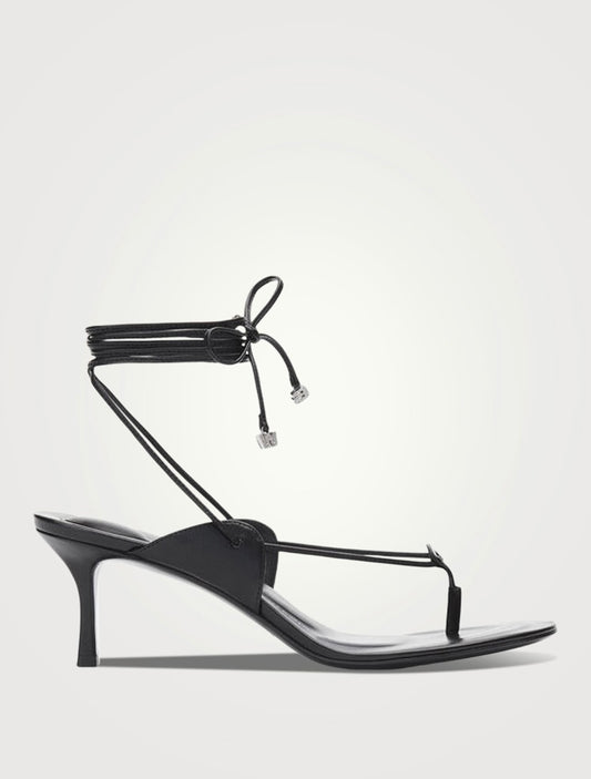 ALEXANDER WANG
Lucienne 65 Leather Ankle-Tie Sandals