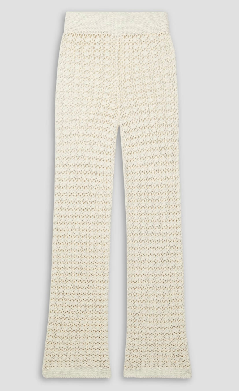 LESET
Lucy crocheted cotton straight-leg pants & Top - SET