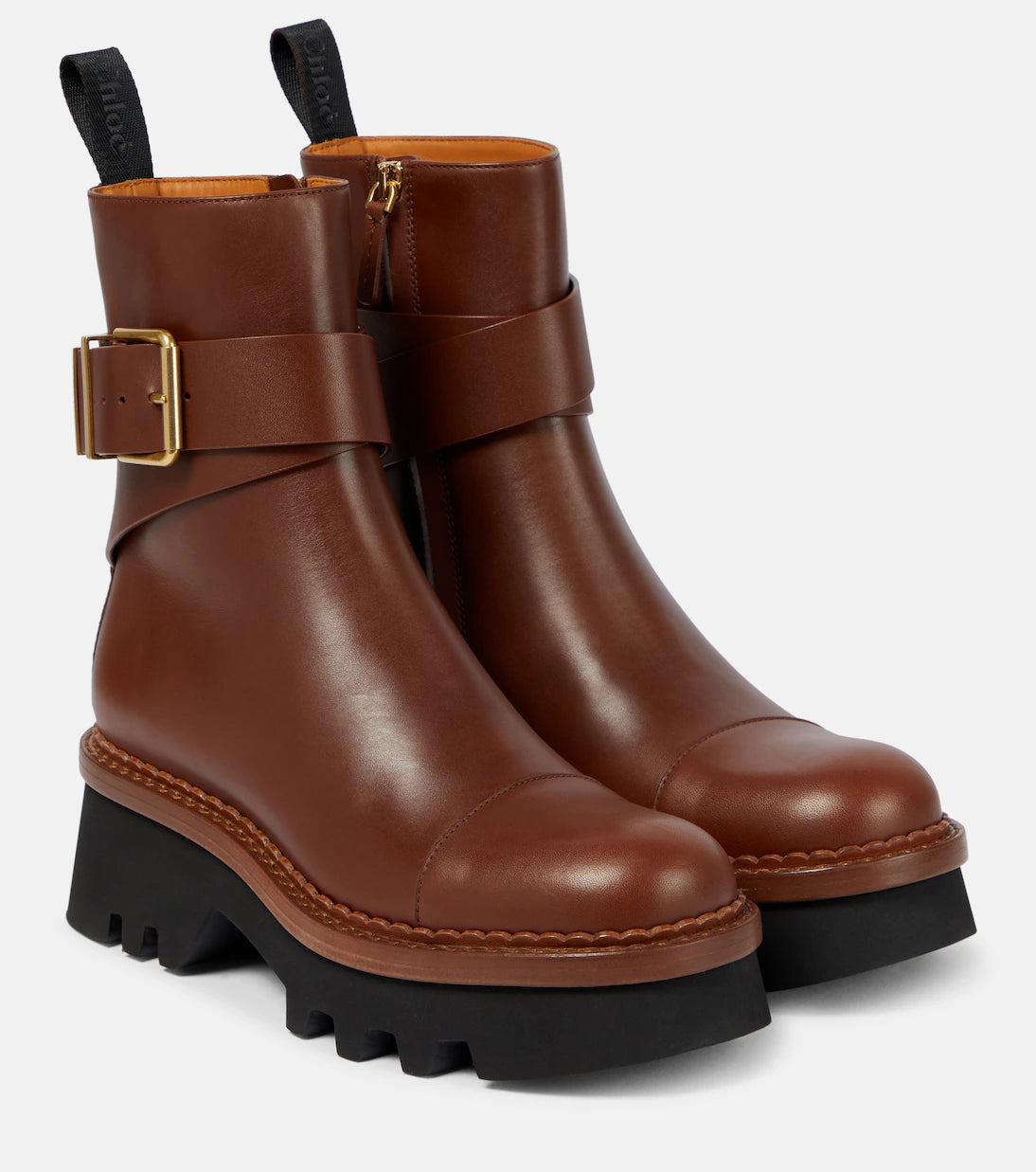CHLOE owena leather ankle boots