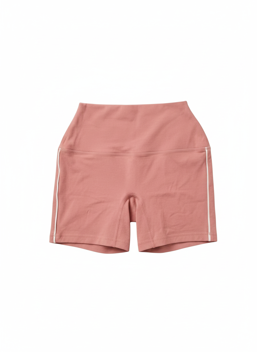 SET ACTIVE pink, white leggings, shorts, bra set