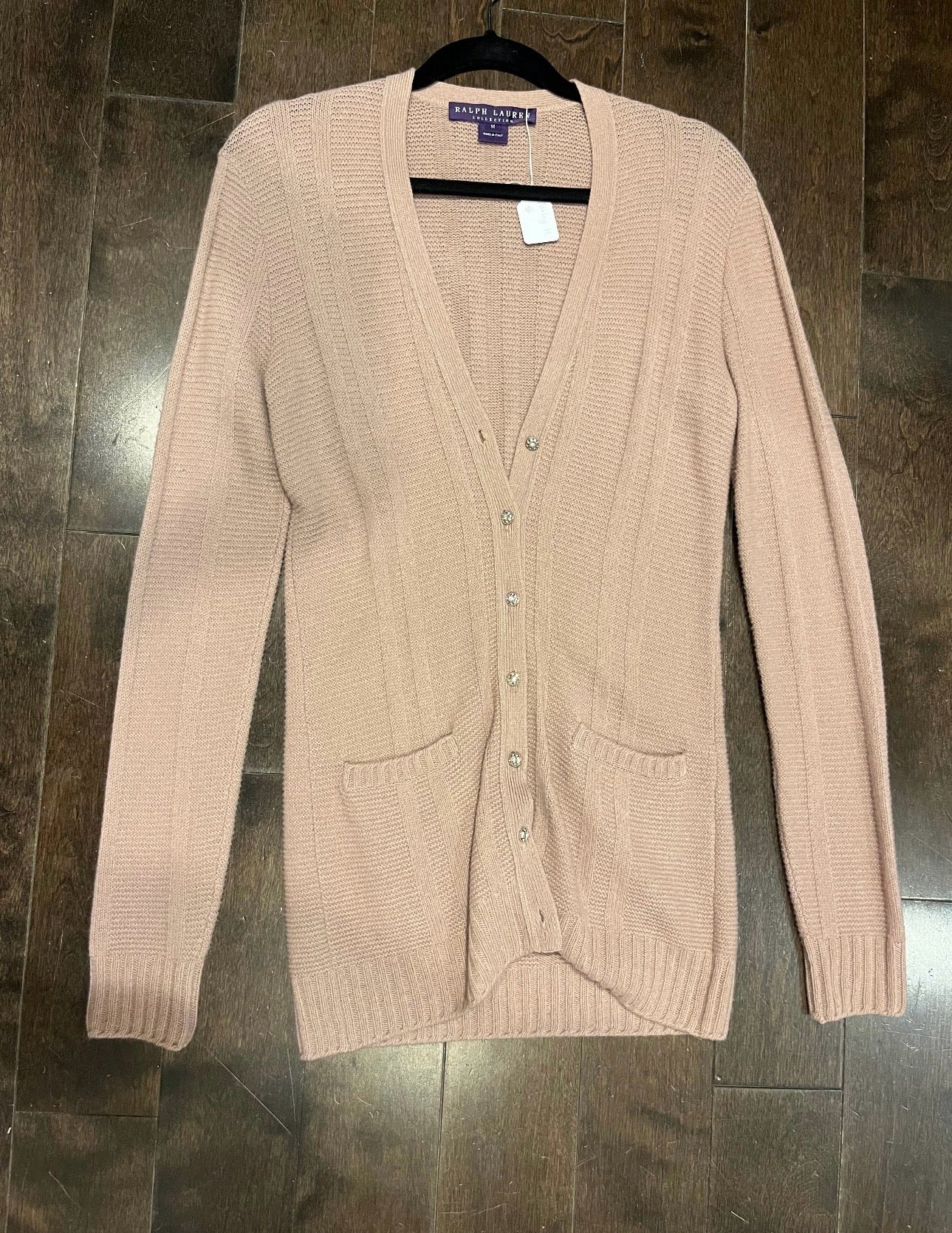 RALPH LAUREN cardi with bejewelled buttons