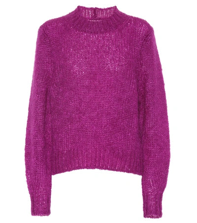 ISABEL MARANT purple mohair crewneck sweater