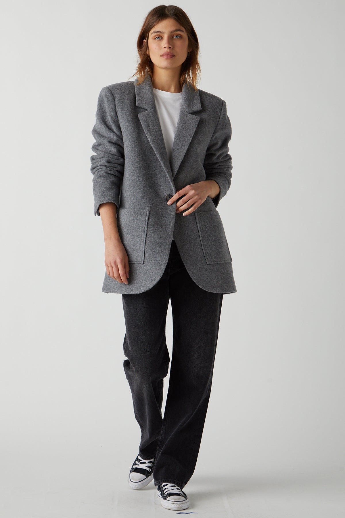 VELVET BY JENNY GRAHAM grey alamos blazer