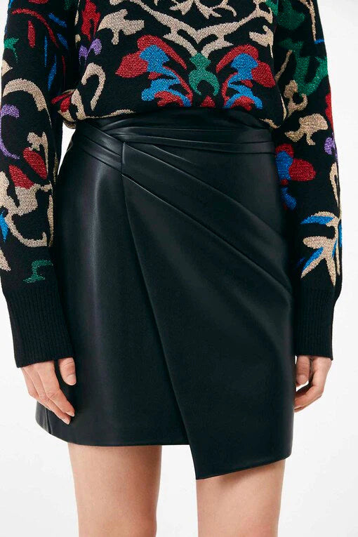 Suncoo Faux Leather Skirt