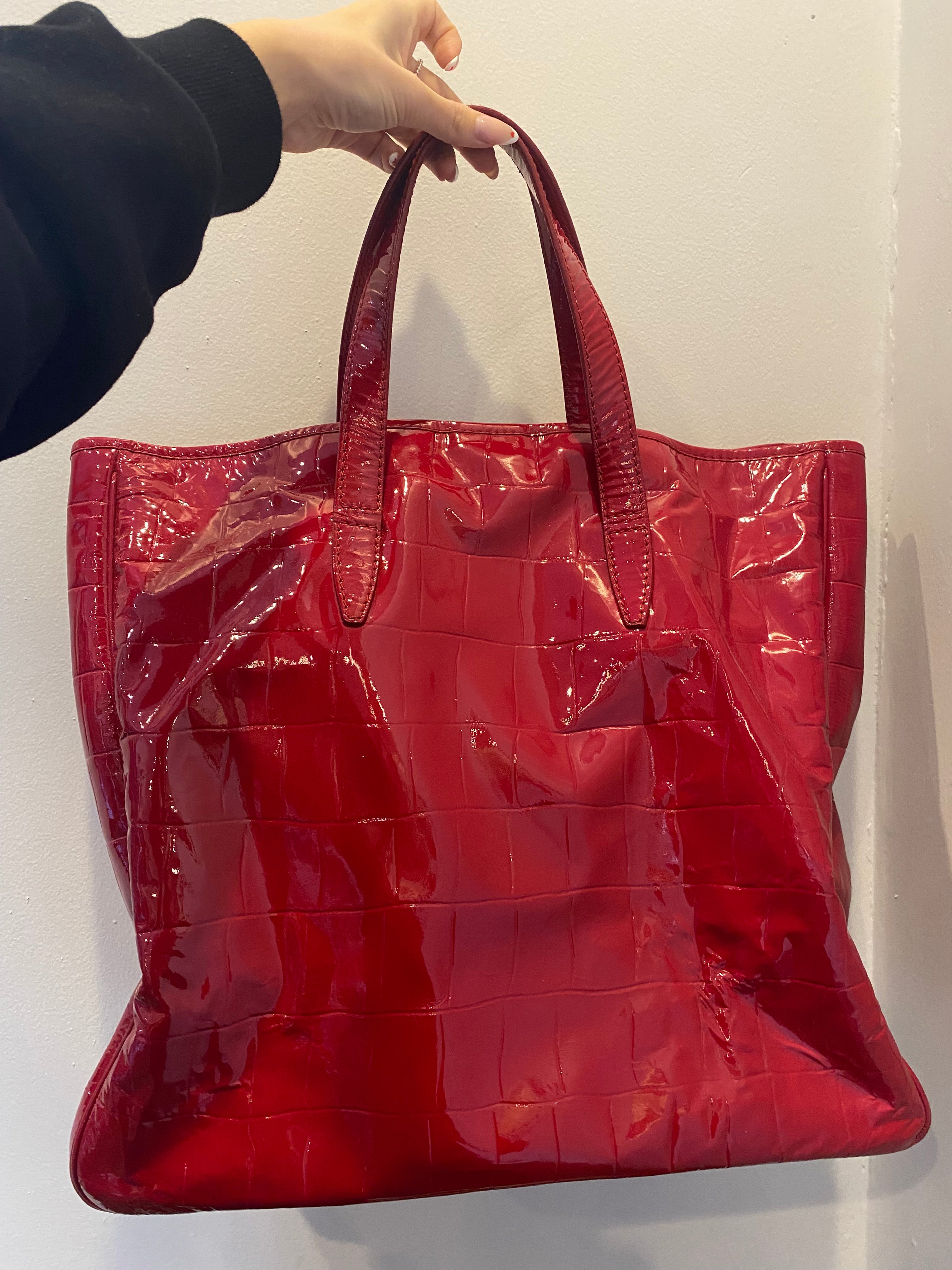 Pre-loved YSL Croc Tote Bag