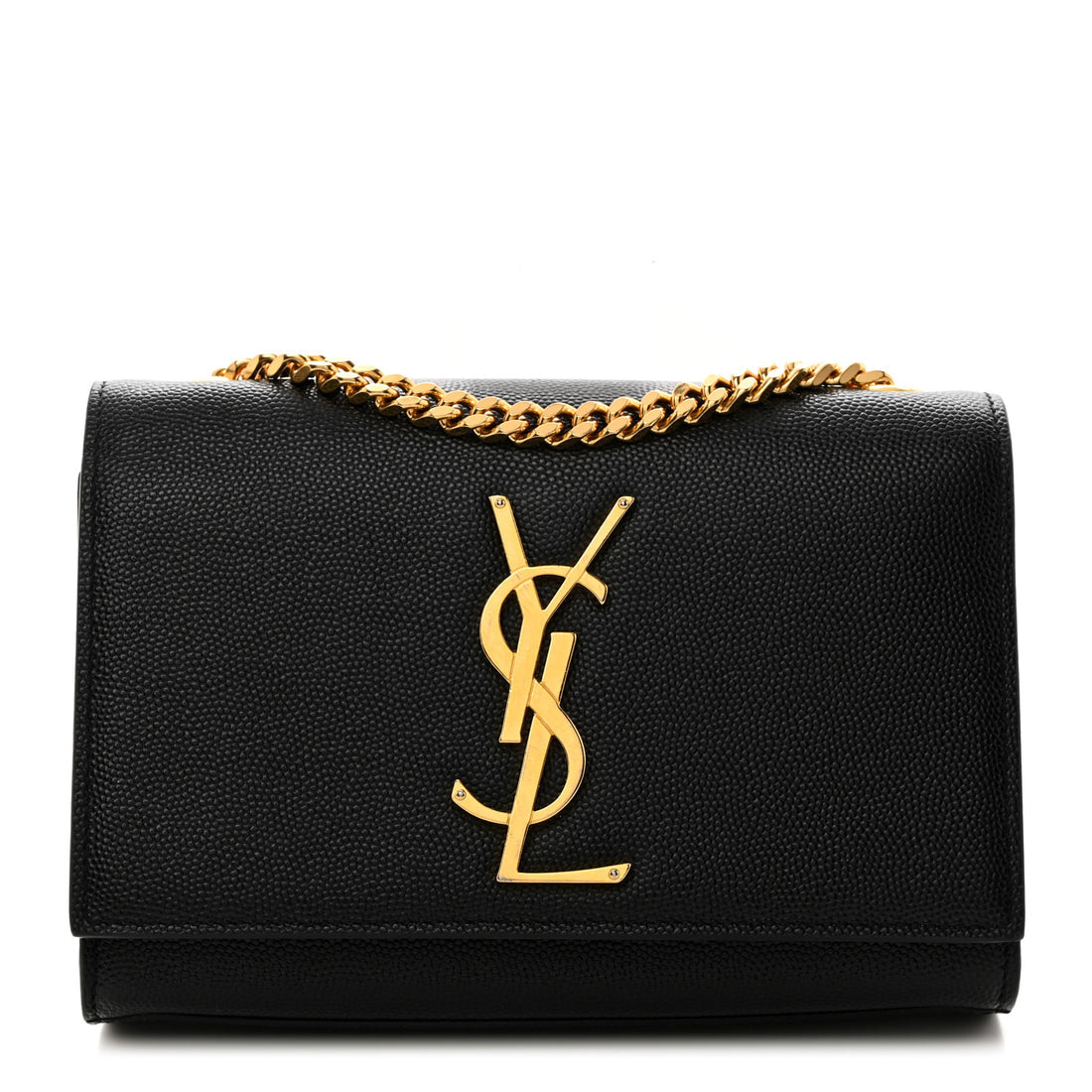 YSL SAINT LAURENT kate grain de poudre black GHW crossbody bag