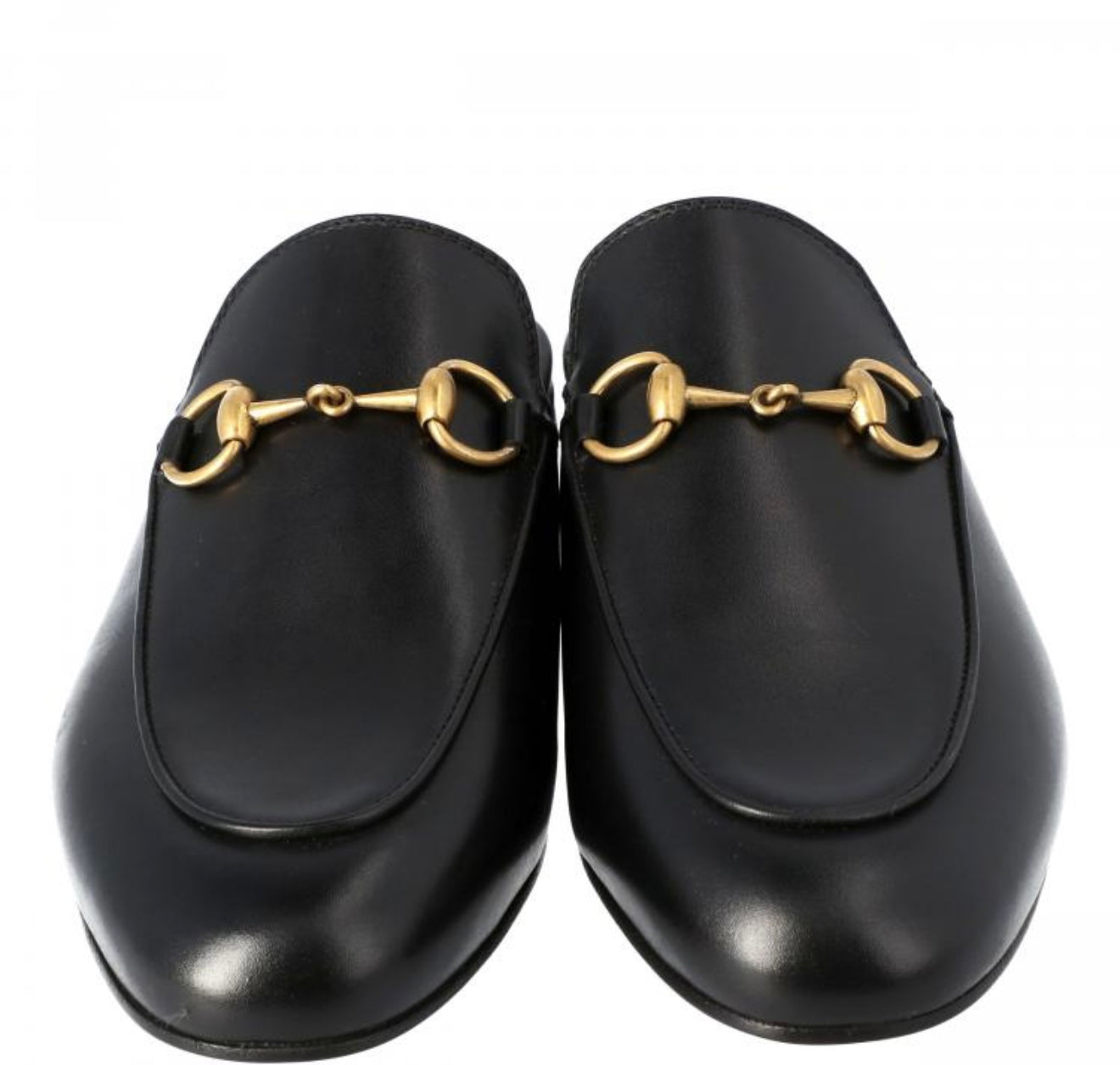 Gucci Black Leather Princetown Horsebit Mules