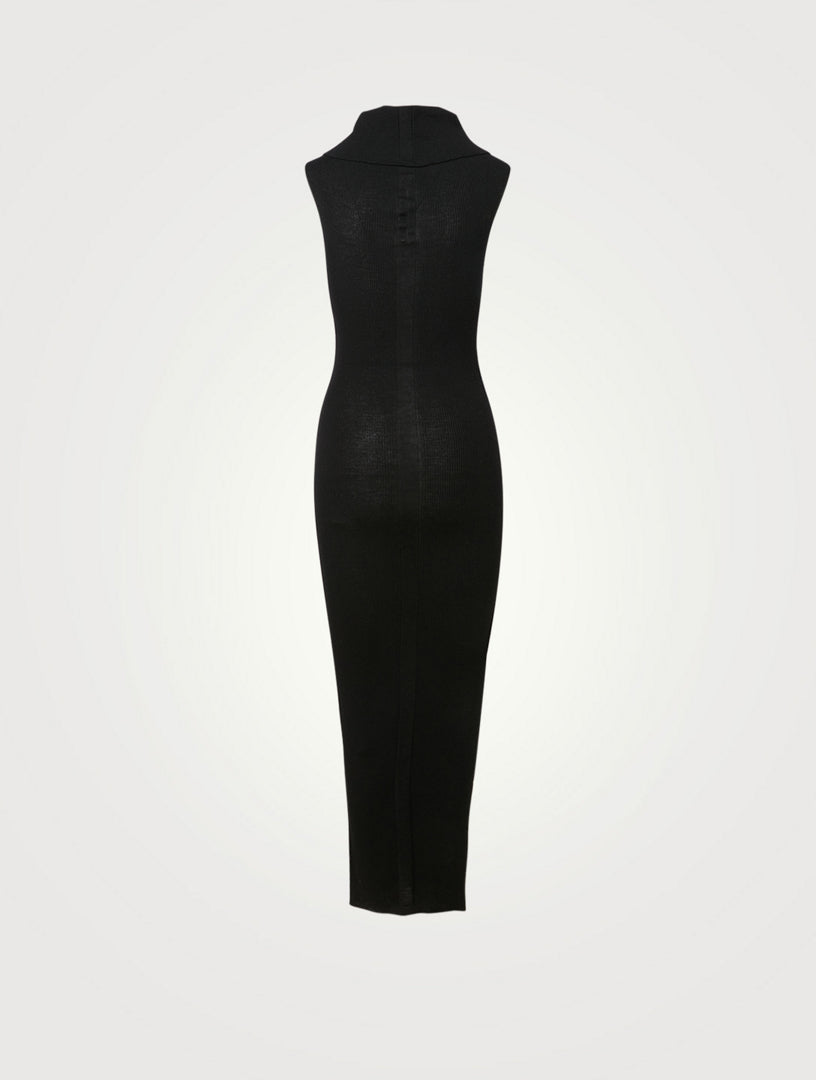 Rick Owens Wool Maxi Bodycon Dress