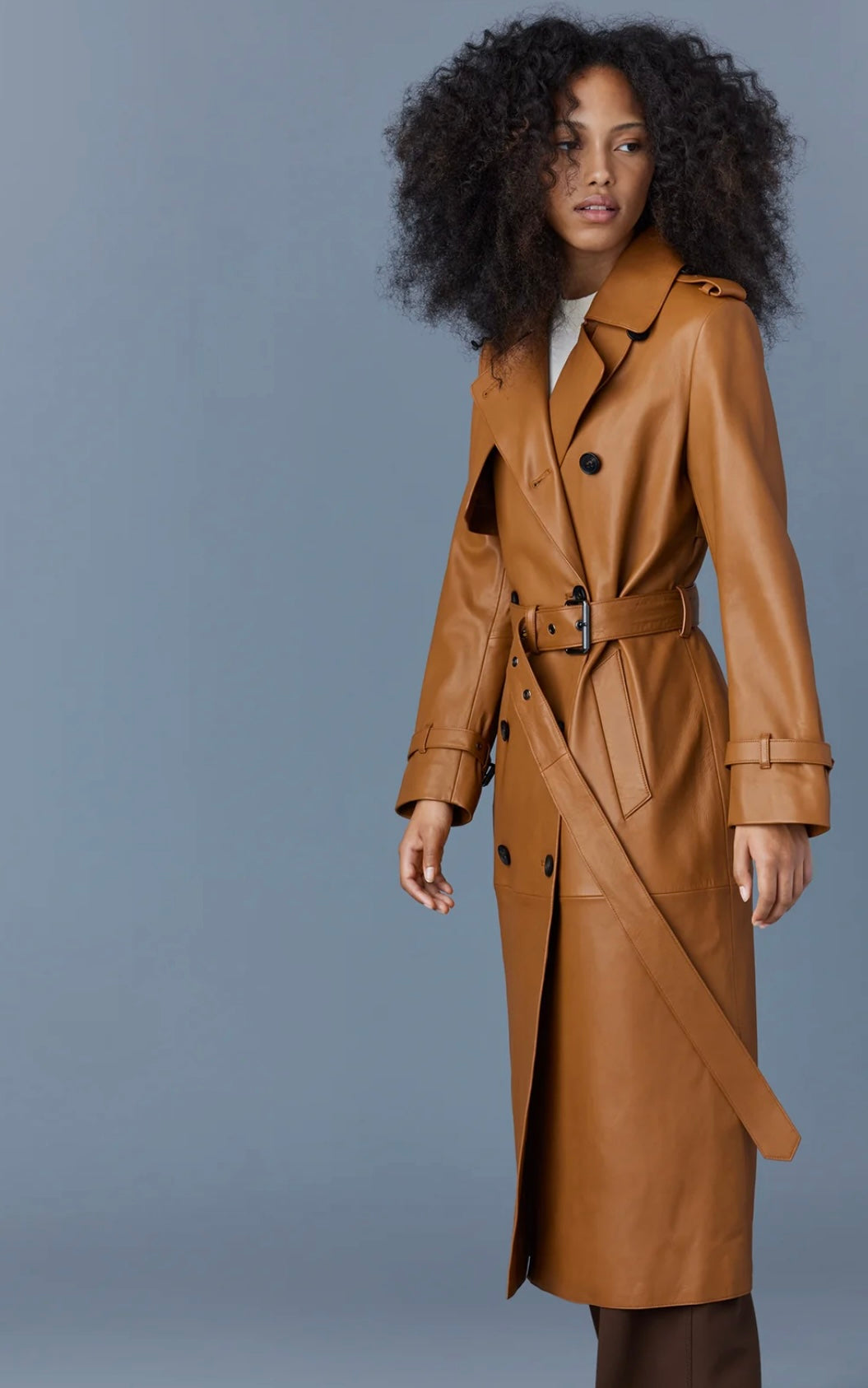 MACKAGE - Gael Leather Trench with Belt