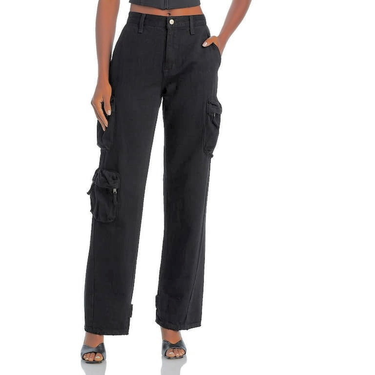 Pistola Bobbie Mid Rise Loose Straight Utility Jeans