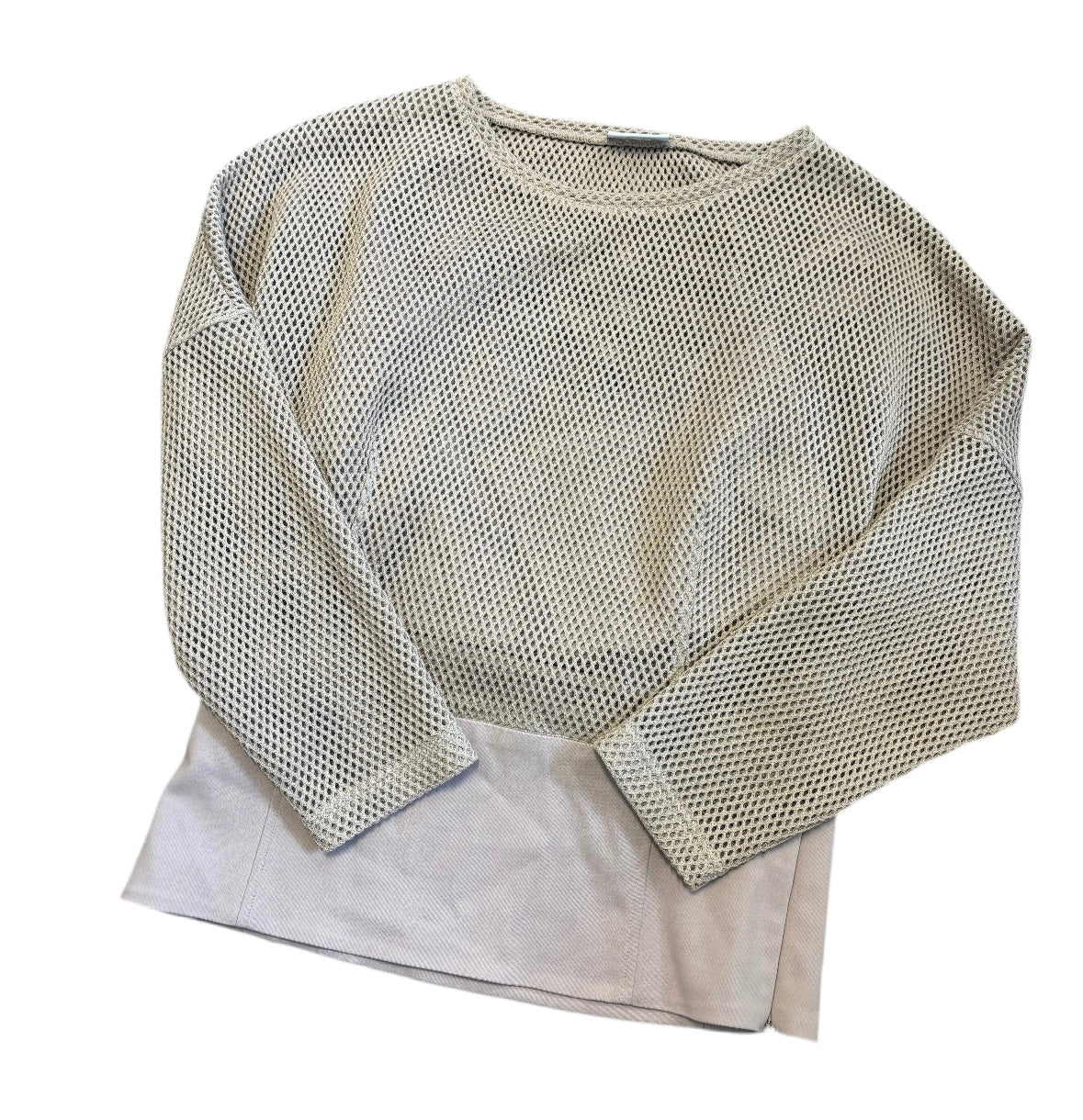 AKRIS camel mesh 3/4 top