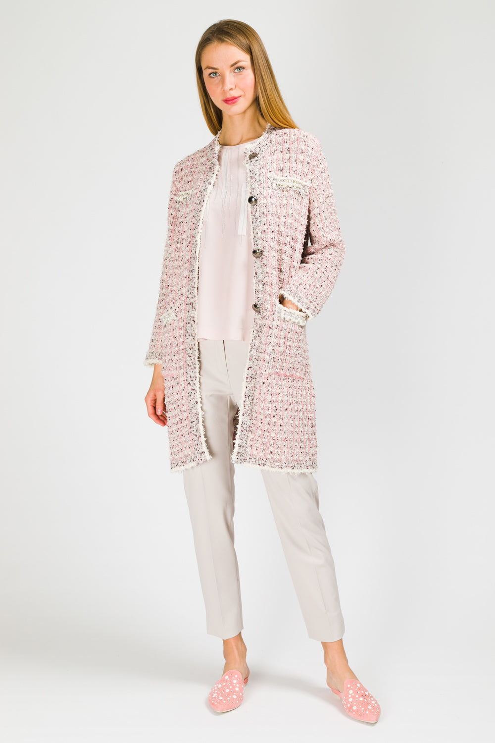 TWINSET tweed long jacket