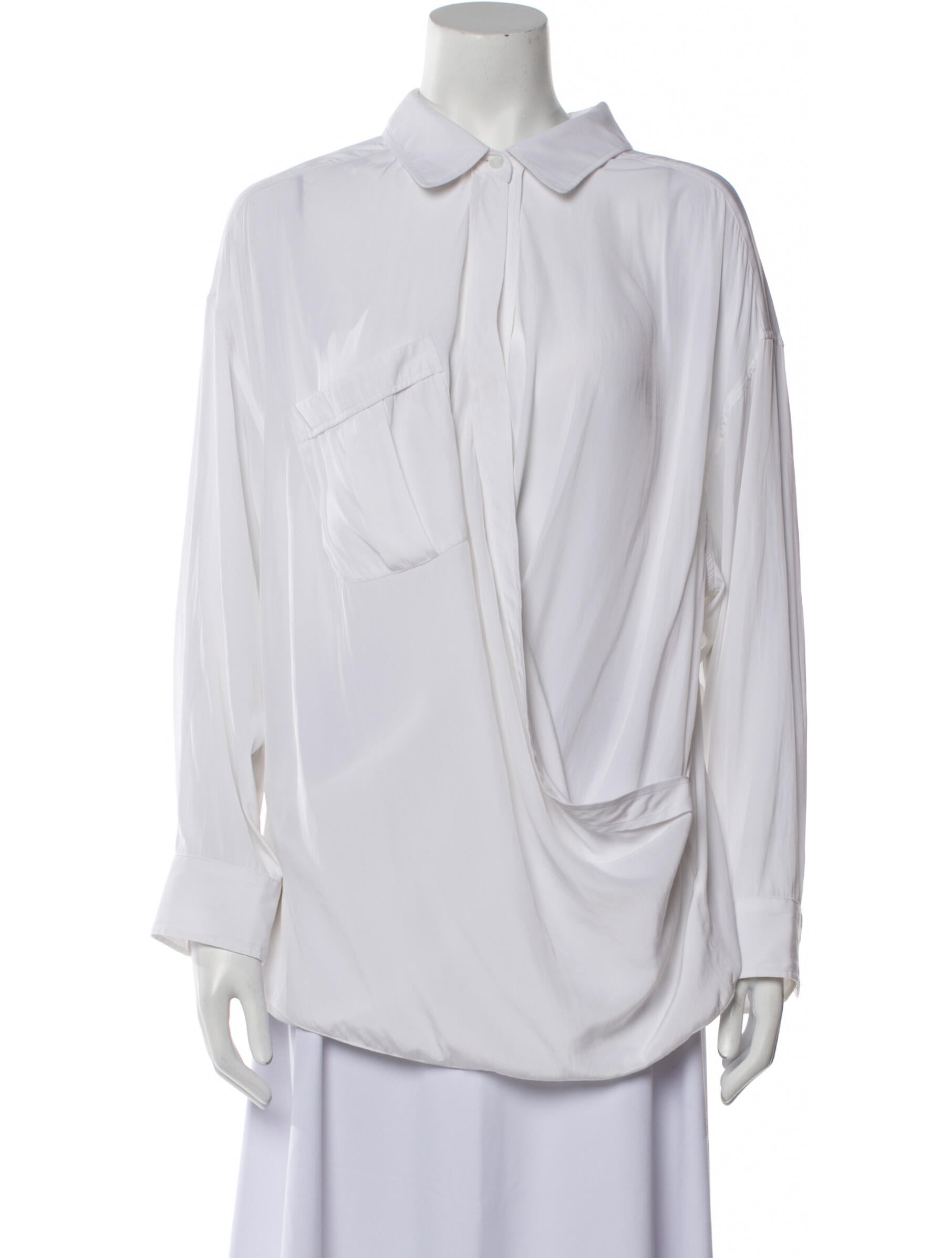 Smythe Satin Drape Blouse