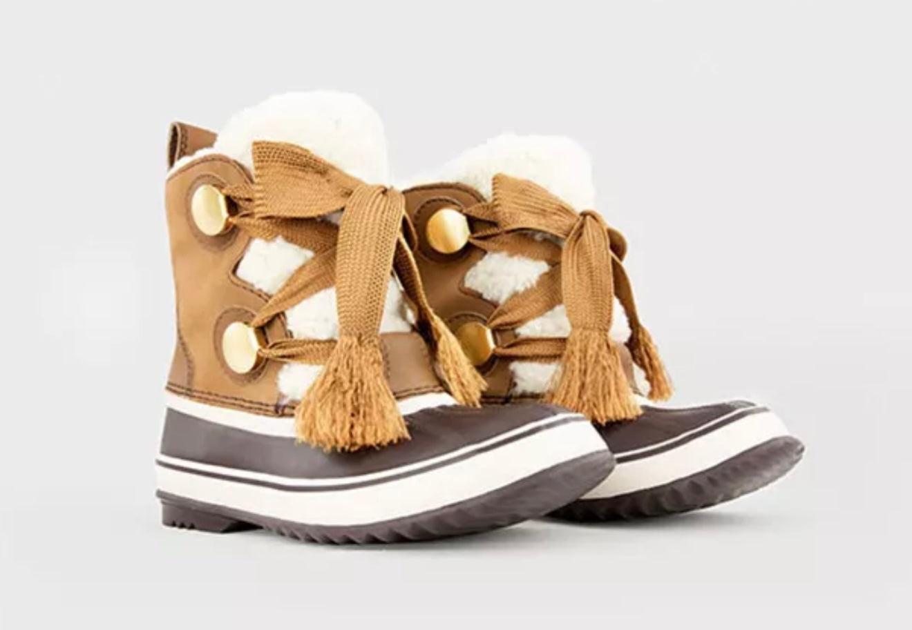 SOREL X CHLOE NATURAL BROWN BOOTS