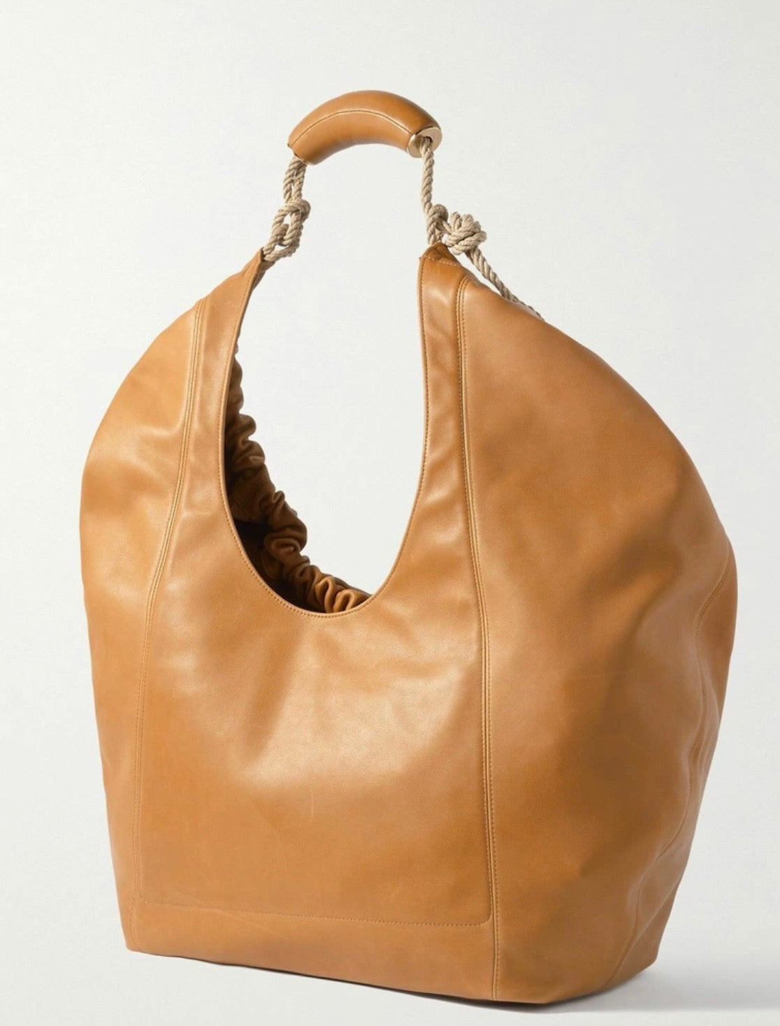 Loewe  Paula's Ibiza Squeeze XL Rope-Trimmed Leather Tote Bag