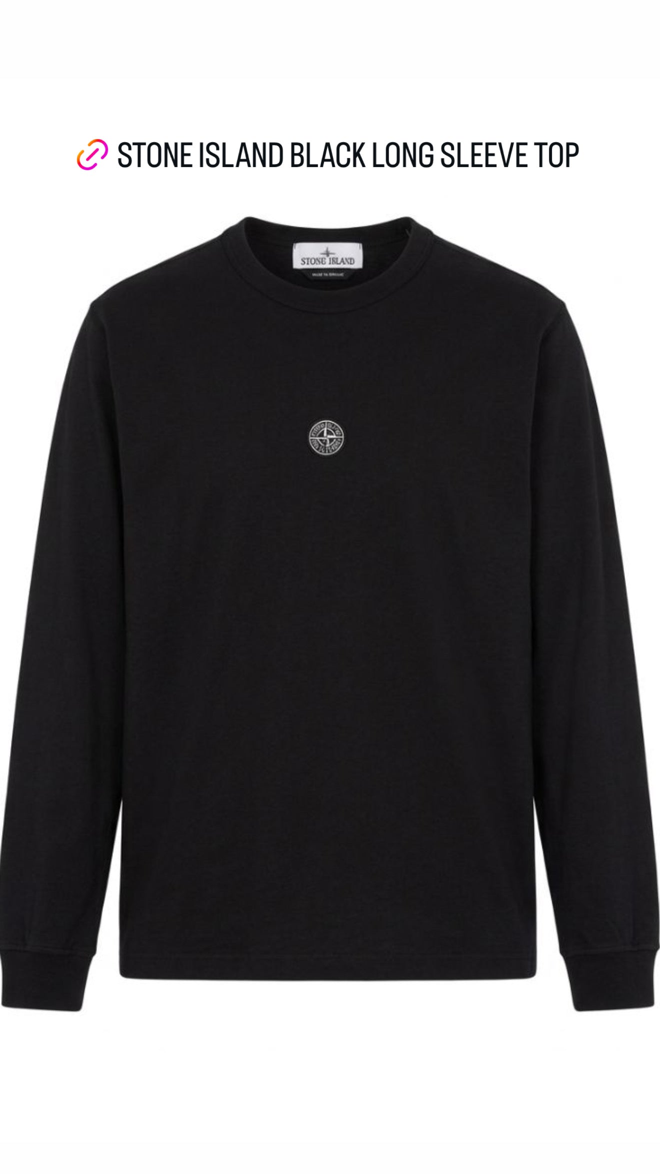 STONE ISLAND black long sleeve top