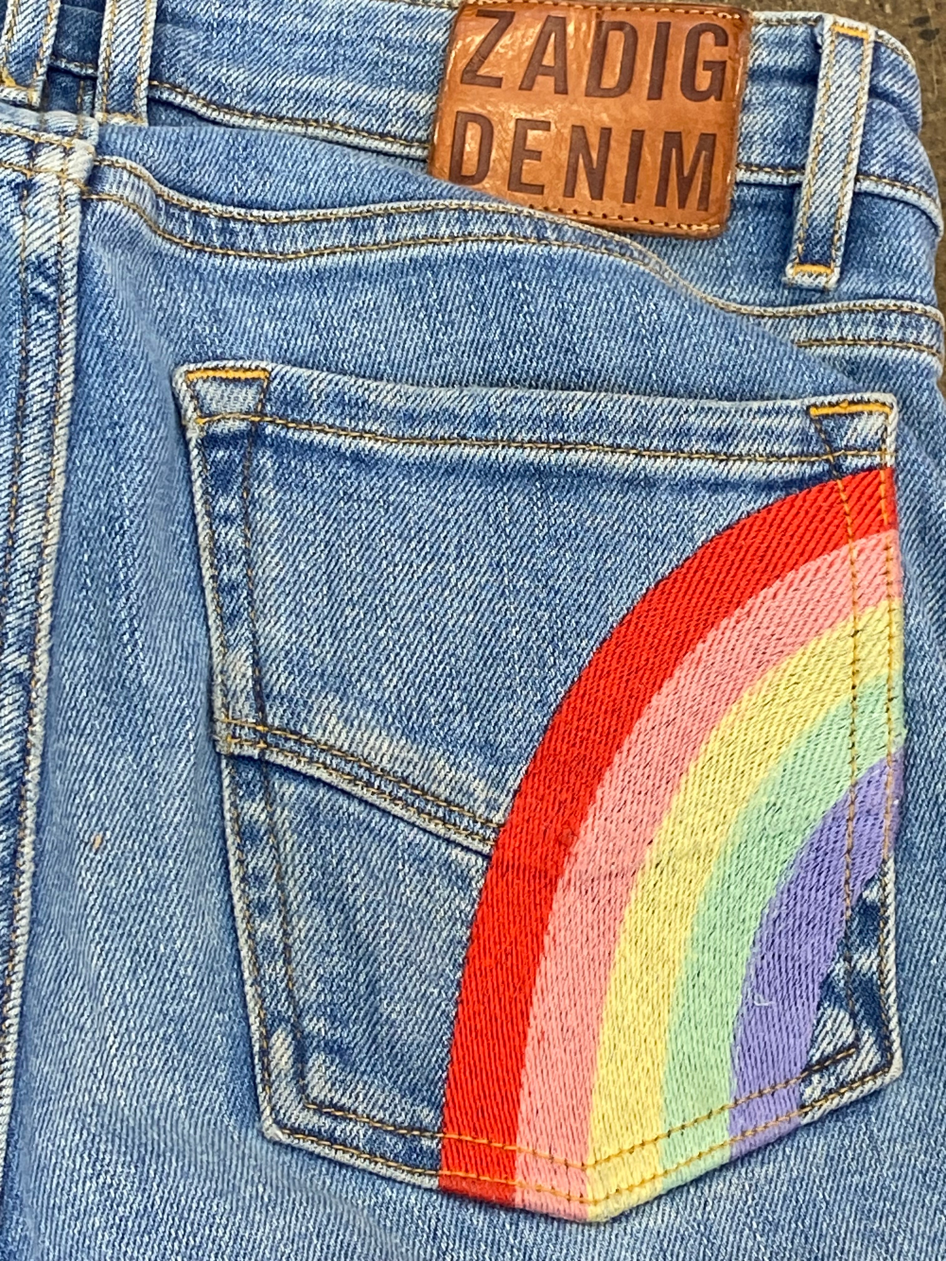 Zadig & Voltaire Skinny Jeans with Rainbow
