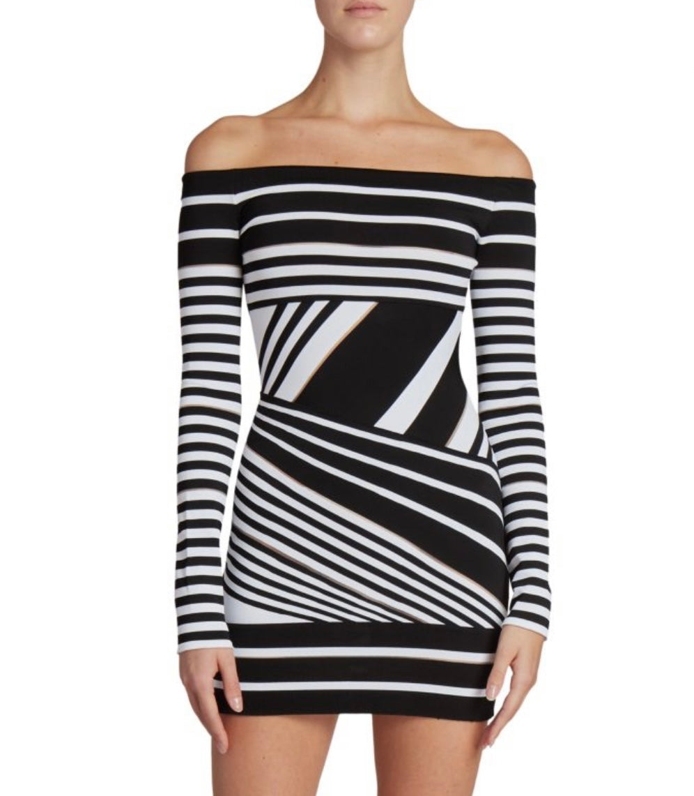 Balmain
jacquard-stripe minidress