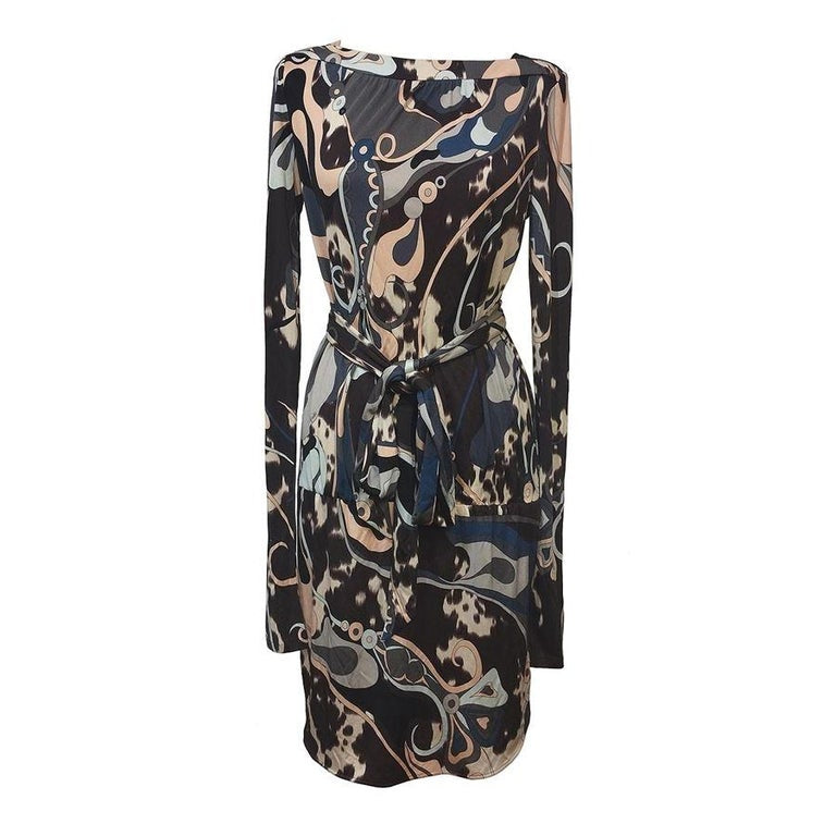 EMILIO PUCCI printed stretch long sleeve dress